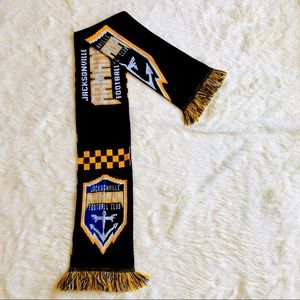 Jacksonville Armada Football Club Soccer Crest Blue and Gold Scarf